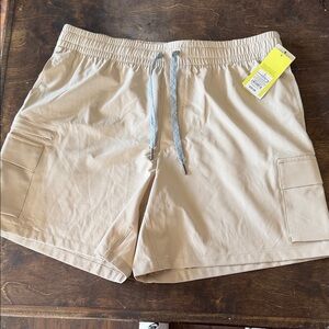 Men's quick dry Tan Cargo Shorts